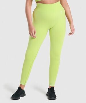 Gymshark Vital Seamless 2.0 High Waisted Workout Leggings Yellow Marl Size S